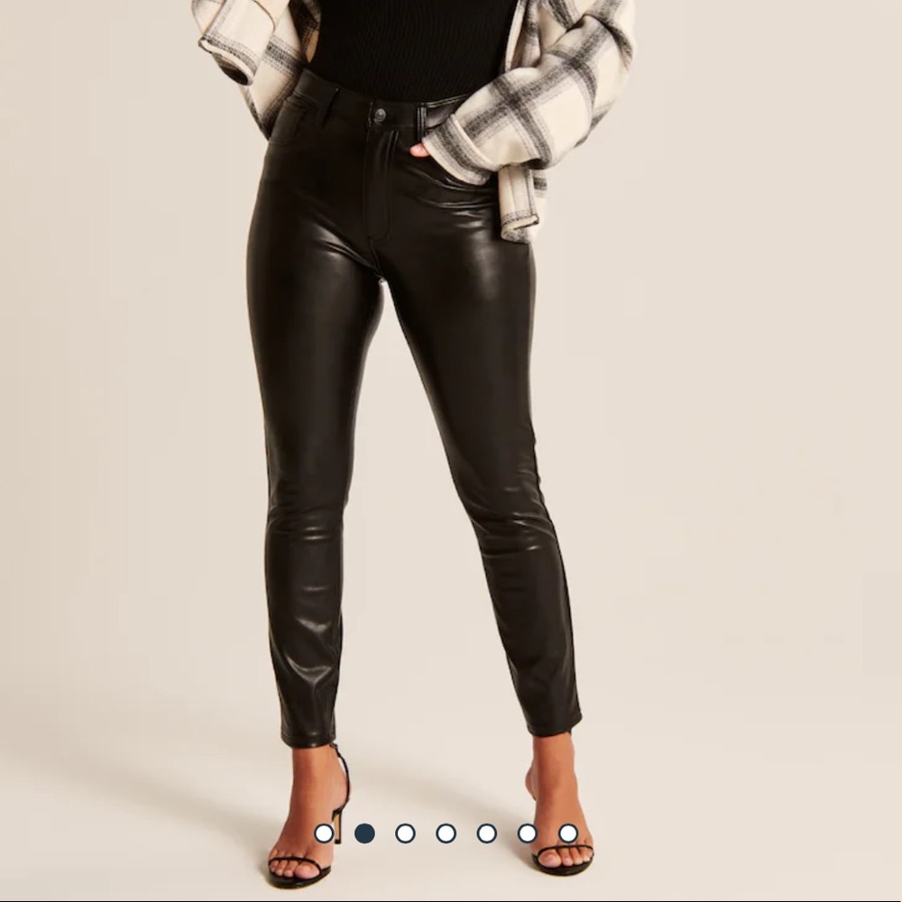 NWT Abercrombie Curve Love Vegan Leather Pants